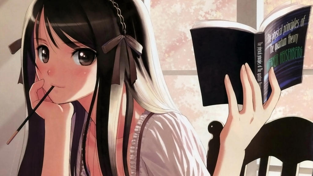 Anime girl studying by HikaruMaru on DeviantArt
