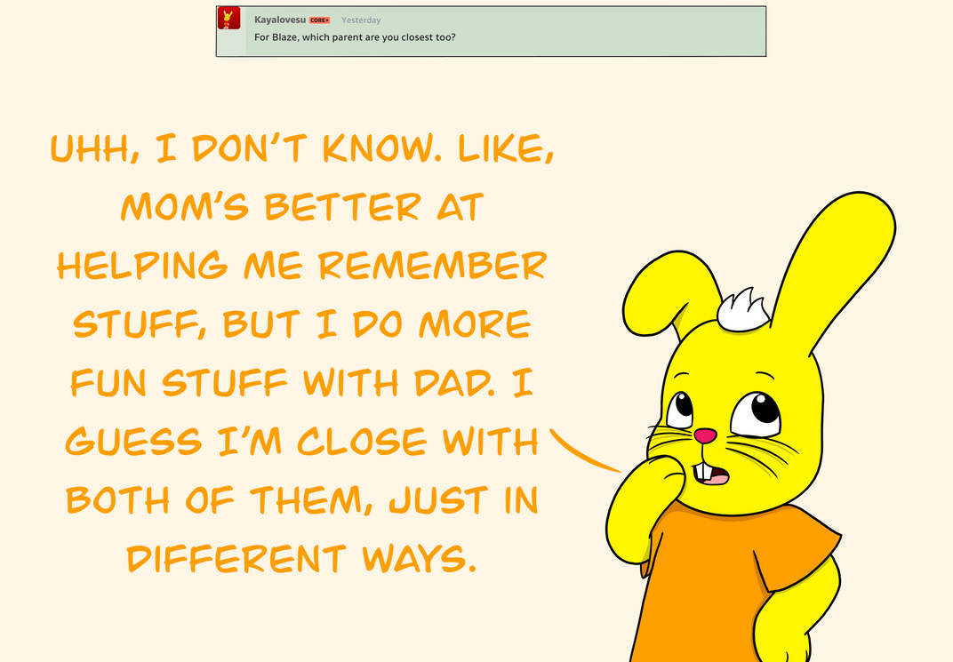 Bunny Q and A: Close With Parents by Katesplace2009 on DeviantArt