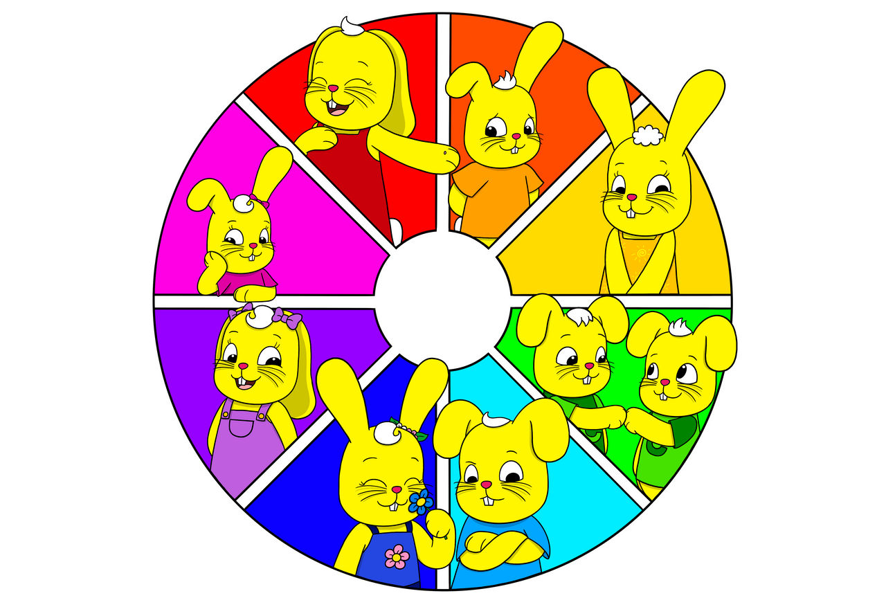 Color Wheel Slide Rabbit Bunny Family Colour Wheel by Katesplace2009 on DeviantArt