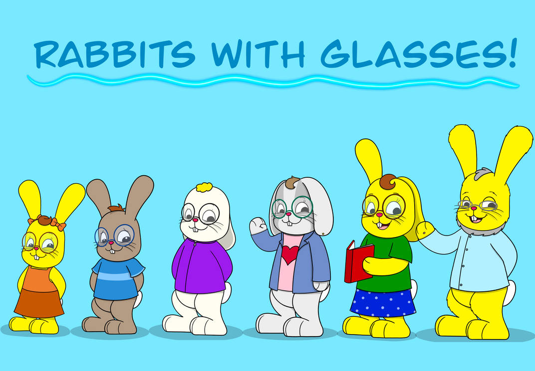 Rabbits with Glasses by Katesplace2009 on DeviantArt