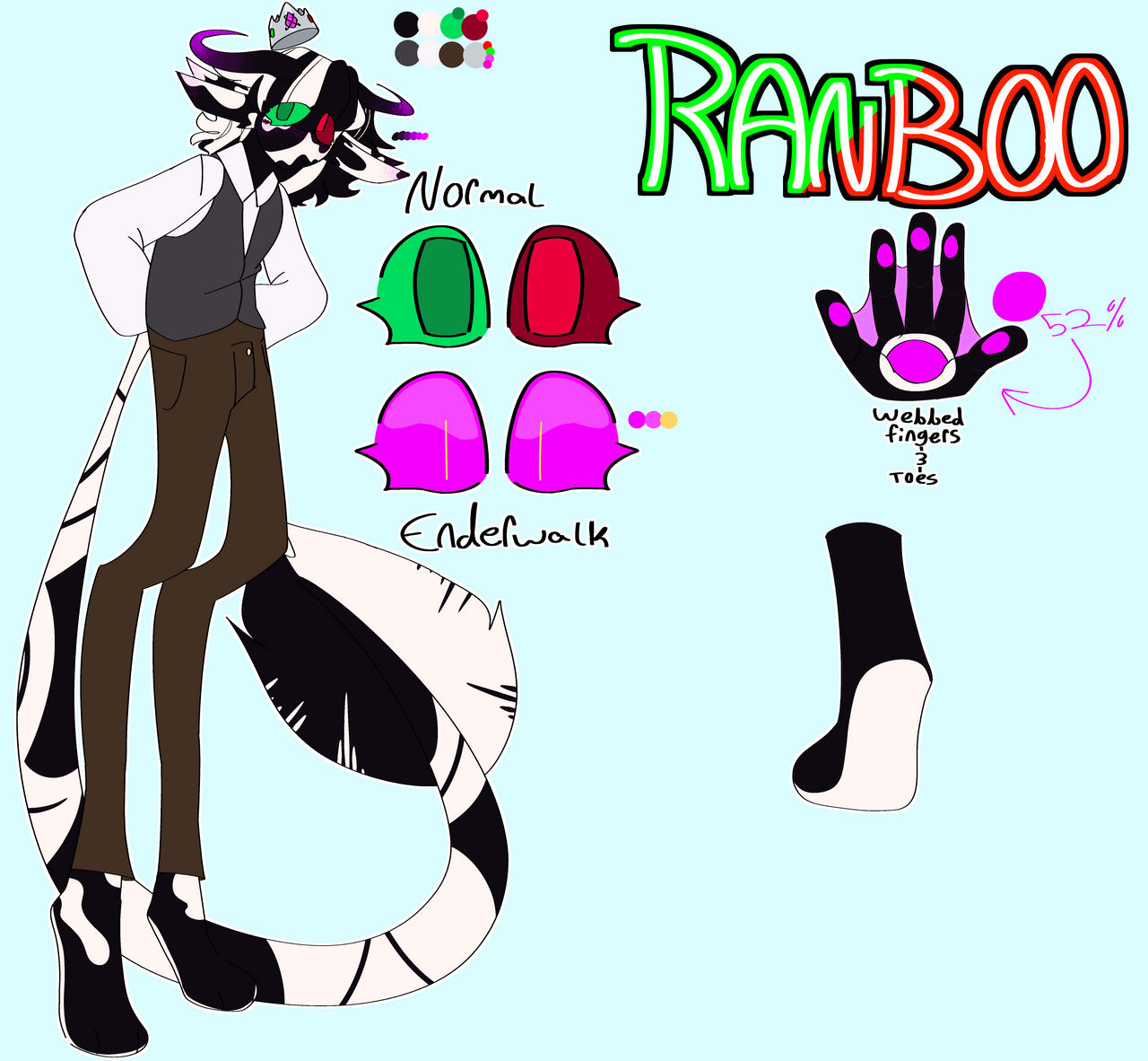 Color Matching Ramboo Ranboo REFERENCE SHEET by IcebergIsAderp on DeviantArt