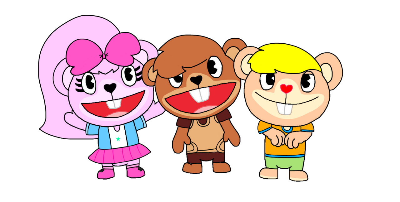 The bear trio in HTF style by EvafanartsclubEC on DeviantArt