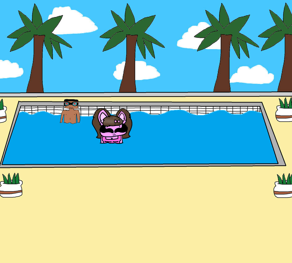 At the pool (Collab) by EvafanartsclubEC on DeviantArt