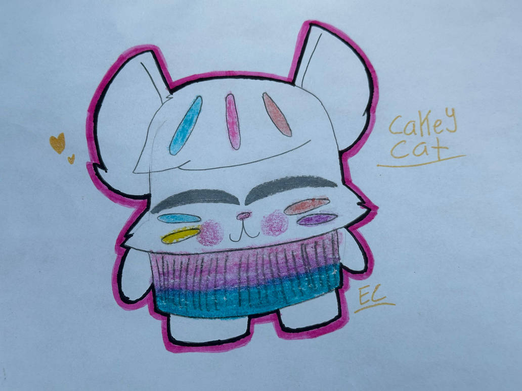 A cute drawing of Cakey Cat by EvafanartsclubEC on DeviantArt