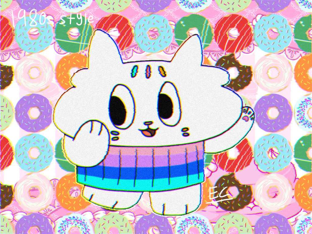 Cakey Cat in the 1980s by EvafanartsclubEC on DeviantArt