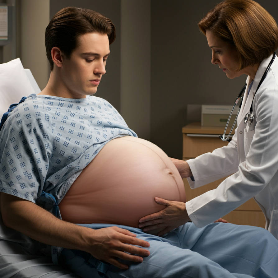 Doctor Checking Mpreg Patient's Belly by PhumfPhumfer on DeviantArt
