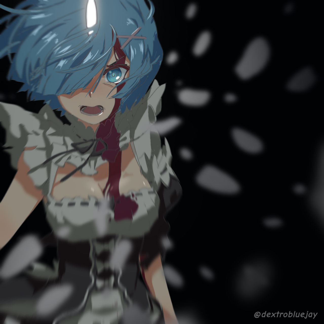 Rem's Demon form by DextroBlueJay on DeviantArt
