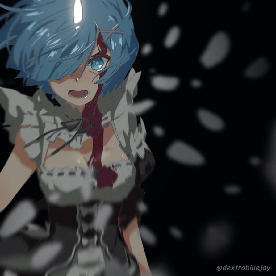 Rem's Demon form by DextroBlueJay on DeviantArt