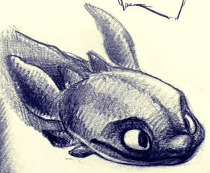 Toothless Graphite Sketch