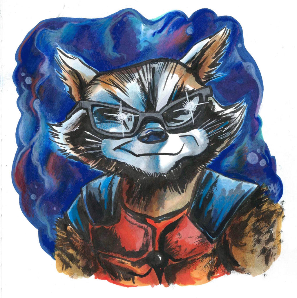 Rocket Raccoon by AlexandraBowmanArt on DeviantArt