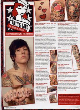 oli sykes' tattoos