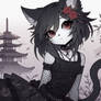 CG for BD89 a gothic female anthro cat