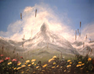 swiss mountain paiting