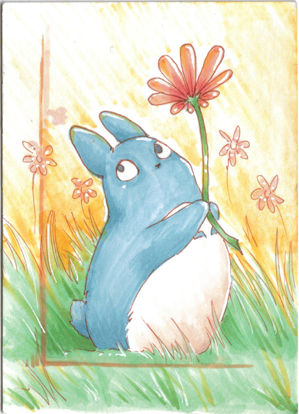 Little blue-ACEO