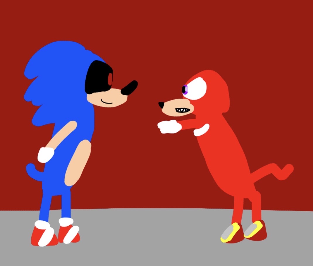 Knuckles vs Sonic.exe by FictionalAlienNerd on DeviantArt