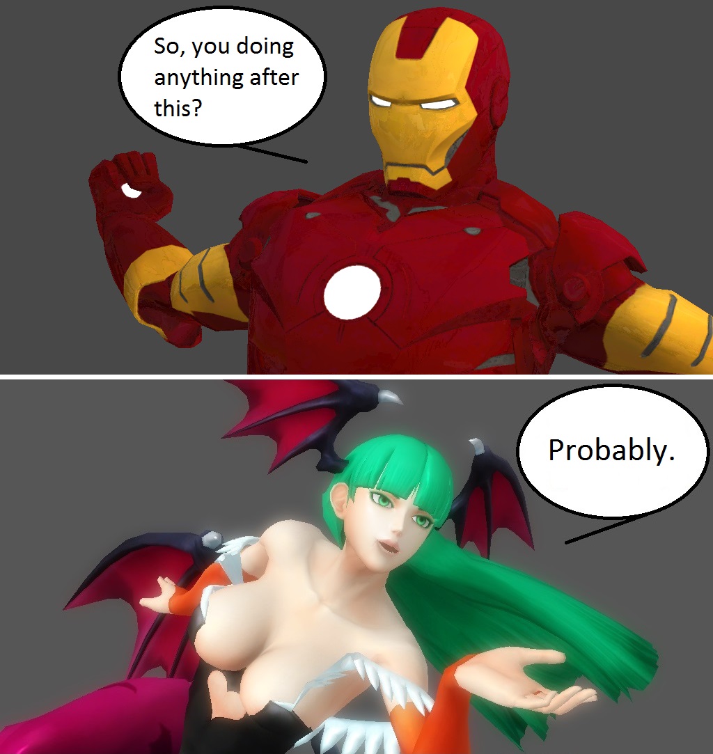 Injustice: Iron Man vs Morrigan Aensland