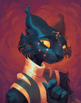 [Commission] Black Cosmic Cat