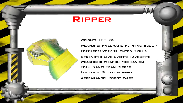 Robot Wars Reactivated Ripper Stats by Xtremeartwork on DeviantArt