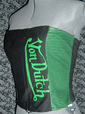 Green Von Dutch Corset Top