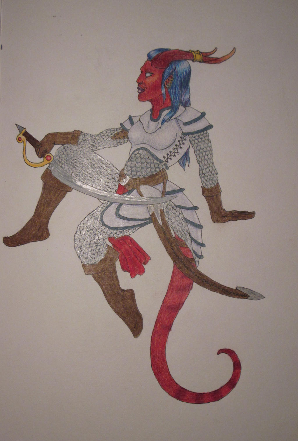 Tiefling Fighter By Raptor Chick On DeviantArt tiefling-fighter-by-raptor-chick-on-deviantart