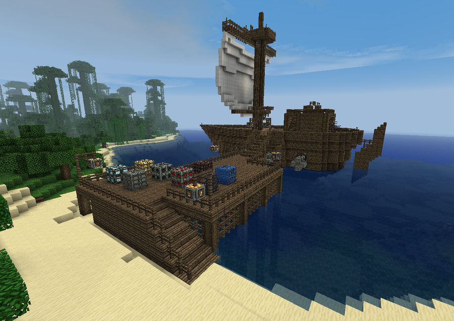 Minecraft Build: Dock and Ship by Irishbrewinc on DeviantArt