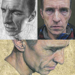 Three paintings of Carl.