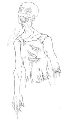 Zombie Sketch by Sylya