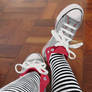 Striped Socks and Grey Chucks