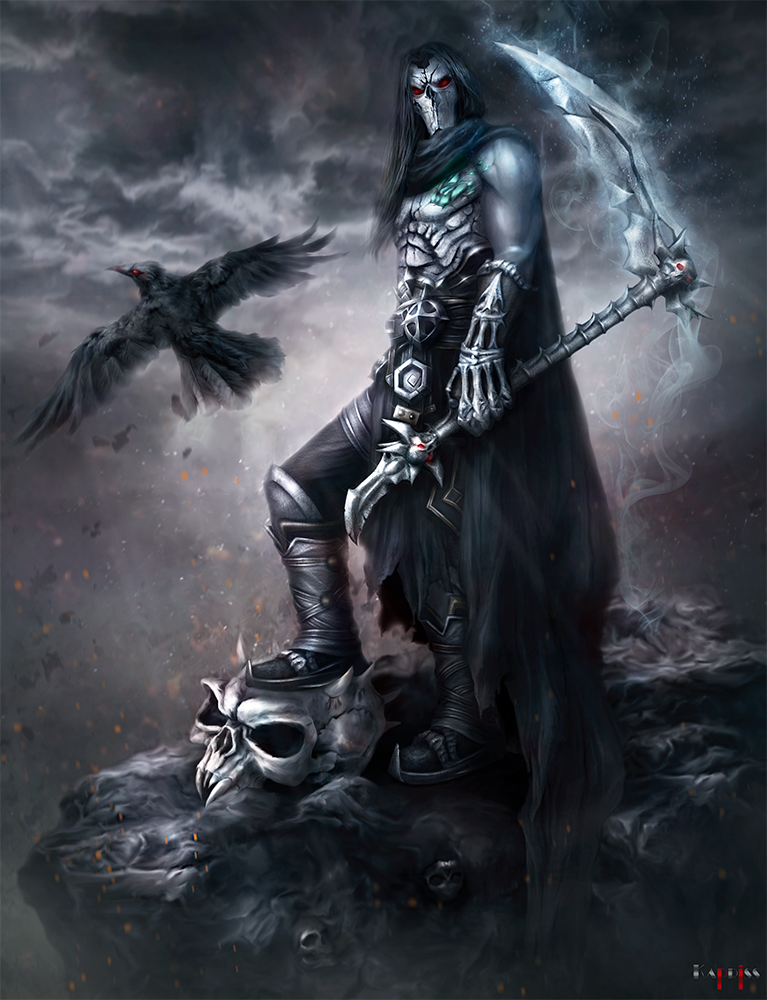 The Death and his raven Dust by Kapriss-Art on DeviantArt