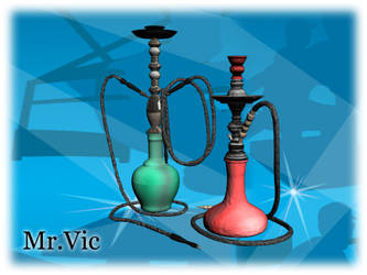 Two props hookahs