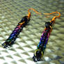 Black and Rainbow Earrings