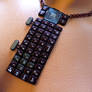 Red Cell Phone Keypad Necklace
