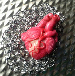 Light Human Heart Necklace