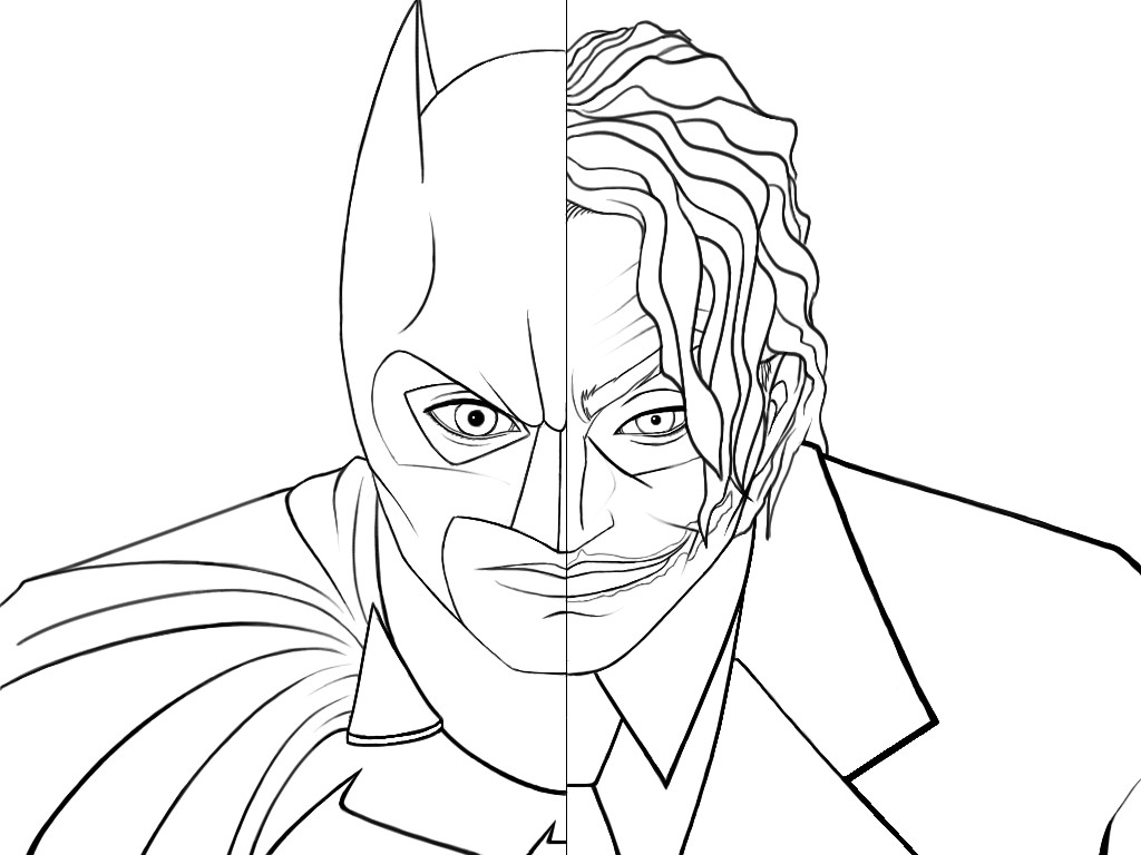 images Batman And Joker Half Face Drawing batman and the joker by sonic1002 on