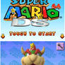 Super Mario 64 DS title screen: Bowser's head 3/4