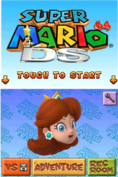 Super Mario 64 DS title screen: Daisy's head 1/5