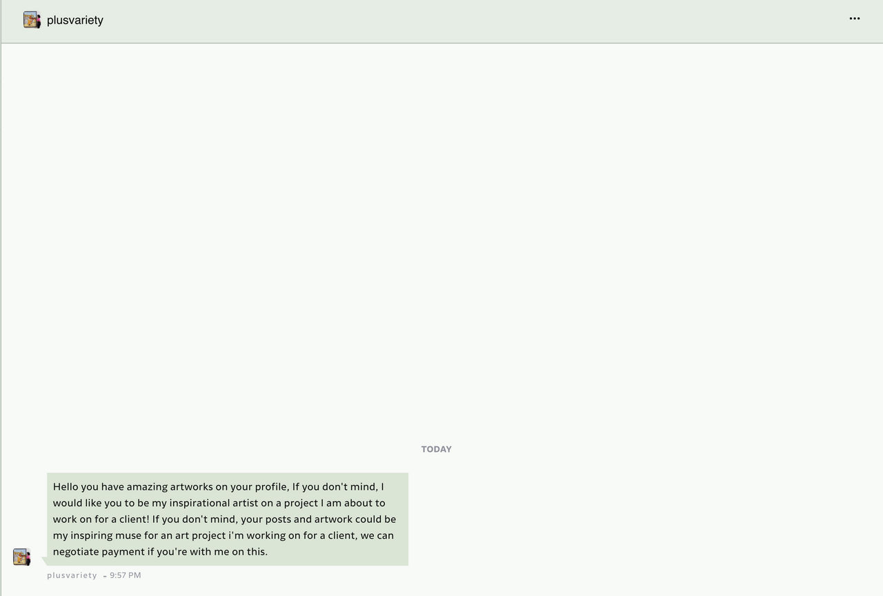 Example of a message from a Deviantart Scam Bot by TheGreenBeetle on ...
