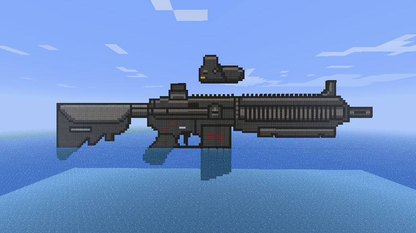 Minecraft Bd Engine Rifle Minecraft Weapons - HK 416 Rifle + Eotech by CipoWien on DeviantArt