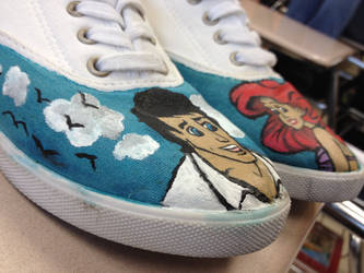 Custom Painted Shoes - Ariel and Her Prince Eric 2