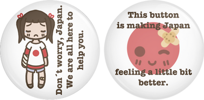 'Helping Japan' Button Set