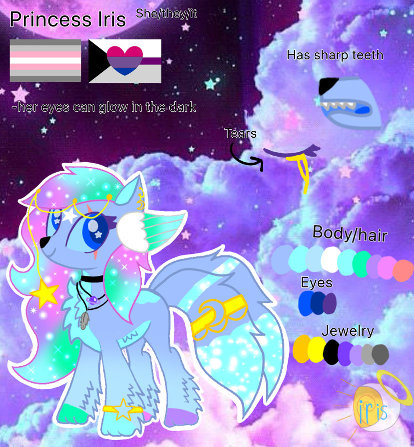 New iris by galaxywolfartz13 on DeviantArt