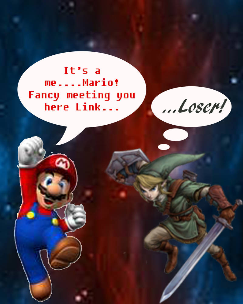 Mario meets Link by shadowdragon2593 on DeviantArt