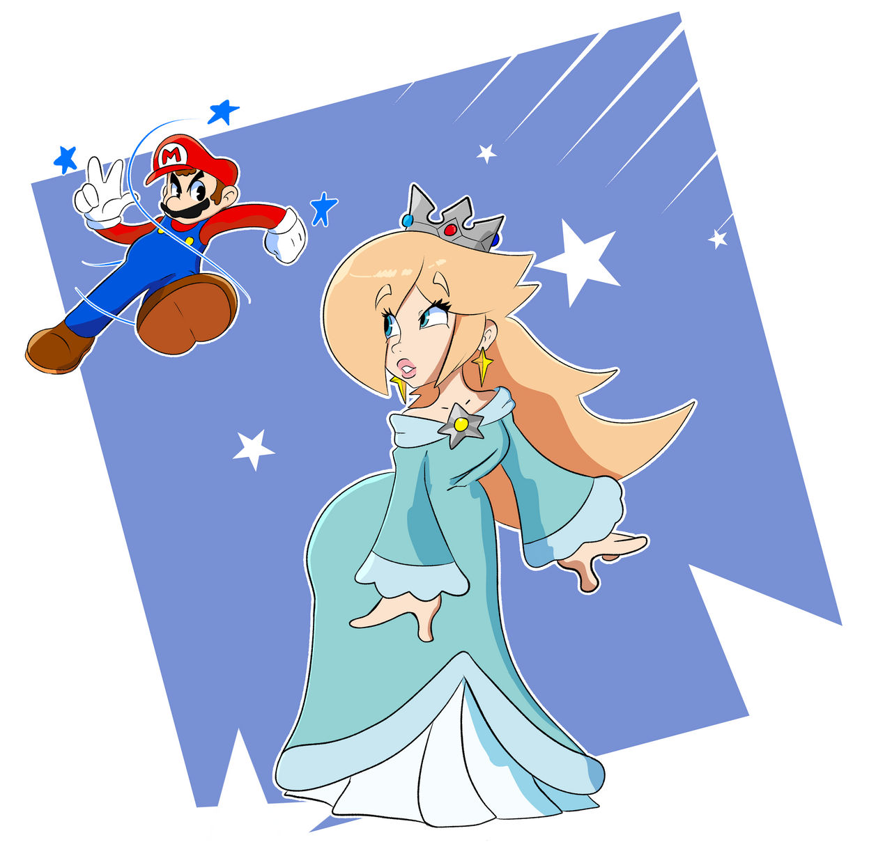 Rosalina and Mario! by NoinxWarpstar on DeviantArt