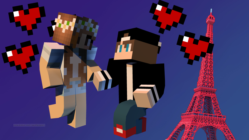 my bf and me in minecraft X3