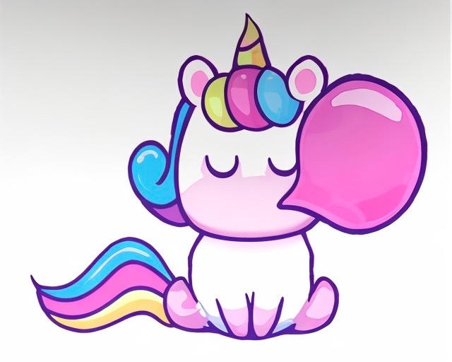 Unicorn blowing bubble by Haros98 on DeviantArt