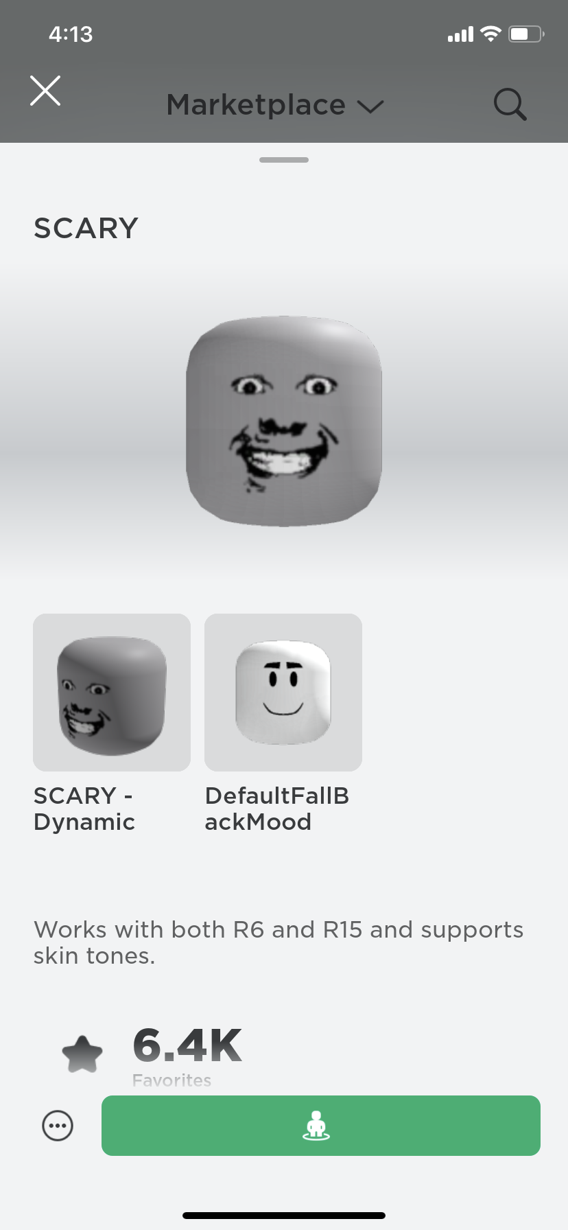 Bruh Face Head - Roblox