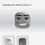 Handsome manly face 2 head