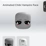 Chibi vampire face black eyes 