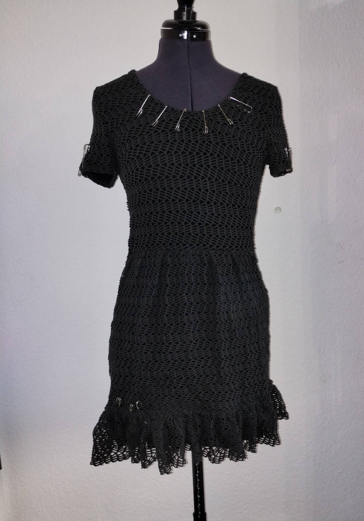mesh dress with safety pins by CheshireCalamity on DeviantArt