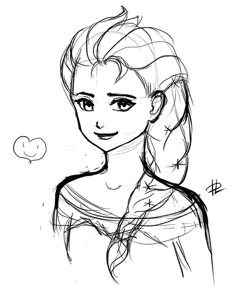 Elsa sketch + video process